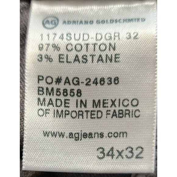 AG Adriano Goldschmied The Graduate Tailored Leg Mens Pants 34x32 Black - Picture 5 of 8